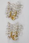 Pair of crystal glass wall sconces
Bakalowits und...