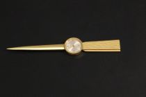 Brieföffner,
mit Uhr,
massiv Messing,
Wien 195...