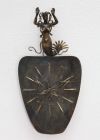 mid century figural wall clock 
attributed Hagena...